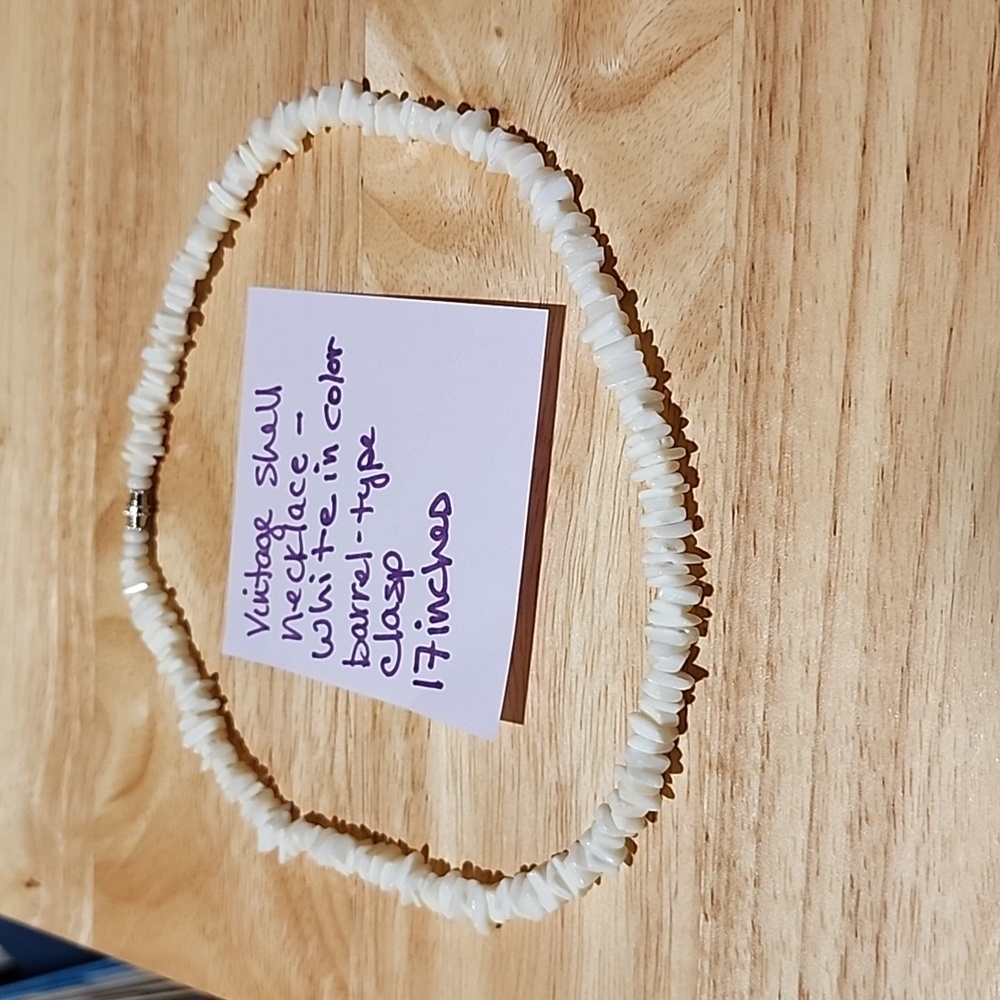 Vintage white shell necklace